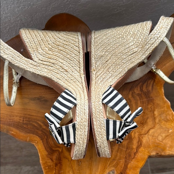 Kate Spade Black and White Striped Women's Sandals - Picture 4 of 4